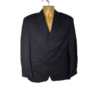 Vintage 90s Joseph & Feiss Wool Sport Coat Black 40S